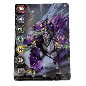 BAKUGAN Armored Alliance Darkus Aquos Howlkor Serpinteze Metal Gat Card 008